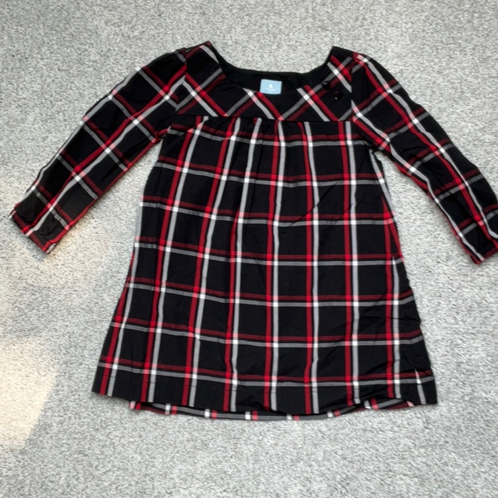 BabyGap Girls Dress - Red, Black & White Plaid Print